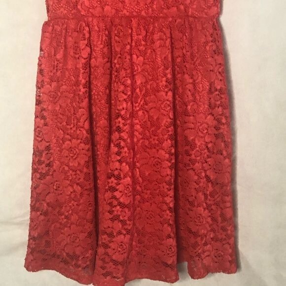 lush Short Lace Dress Size XS layered polyester blend back zipper XS READ - Picture 5 of 12